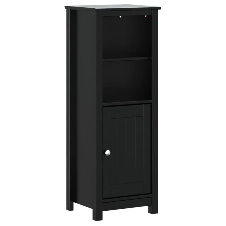 vidaXL Mueble de baño BERG madera maciza de pino negro 40x34x110 cm