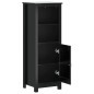 vidaXL Mueble de baño BERG madera maciza de pino negro 40x34x110 cm vidaXL Mueble de baño BERG madera maciza de pino negro 40x34x110 cm