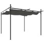 vidaXL Pérgola con cubierta retráctil gris antracita 295x292x230 cm vidaXL Pérgola con cubierta retráctil gris antracita 295x292x230 cm
