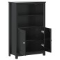 vidaXL Mueble de baño BERG madera maciza de pino negro 69,5x34x110 cm