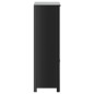 vidaXL Mueble de baño BERG madera maciza de pino negro 69,5x34x110 cm