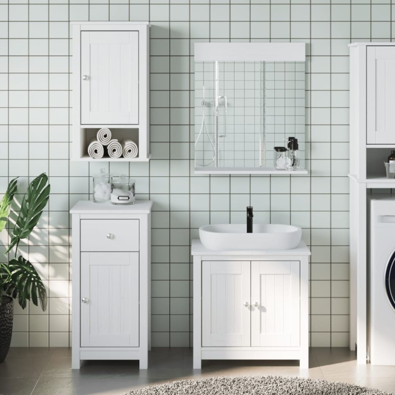 vidaXL Juego de muebles de baño BERG 3 pzas madera maciza pino blanco vidaXL Juego de muebles de baño BERG 3 pzas madera maciza pino blanco