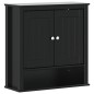vidaXL Mueble de pared baño BERG madera maciza negro 69,5x27x71,5 cm vidaXL Mueble de pared baño BERG madera maciza negro 69,5x27x71,5 cm