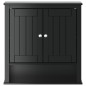 vidaXL Mueble de pared baño BERG madera maciza negro 69,5x27x71,5 cm vidaXL Mueble de pared baño BERG madera maciza negro 69,5x27x71,5 cm