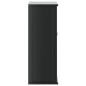 vidaXL Mueble de pared baño BERG madera maciza negro 69,5x27x71,5 cm vidaXL Mueble de pared baño BERG madera maciza negro 69,5x27x71,5 cm