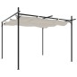 vidaXL Pérgola con cubierta retráctil color crema 295x292x230 cm vidaXL Pérgola con cubierta retráctil color crema 295x292x230 cm