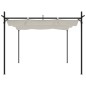 vidaXL Pérgola con cubierta retráctil color crema 295x292x230 cm vidaXL Pérgola con cubierta retráctil color crema 295x292x230 cm