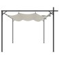 vidaXL Pérgola con cubierta retráctil color crema 295x292x230 cm vidaXL Pérgola con cubierta retráctil color crema 295x292x230 cm