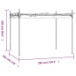 vidaXL Pérgola con cubierta retráctil color crema 295x292x230 cm vidaXL Pérgola con cubierta retráctil color crema 295x292x230 cm