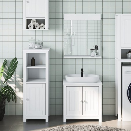 vidaXL Juego de muebles de baño BERG 3 pzas madera maciza pino blanco