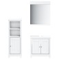 vidaXL Juego de muebles de baño BERG 3 pzas madera maciza pino blanco