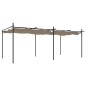 vidaXL Pérgola con cubierta retráctil gris taupe 589x292x230 cm vidaXL Pérgola con cubierta retráctil gris taupe 589x292x230 cm
