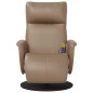 vidaXL Sillón reclinable masaje reposapiés cuero sintético capuchino vidaXL Sillón reclinable masaje reposapiés cuero sintético capuchino