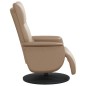 vidaXL Sillón reclinable masaje reposapiés cuero sintético capuchino vidaXL Sillón reclinable masaje reposapiés cuero sintético capuchino