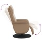 vidaXL Sillón reclinable masaje reposapiés cuero sintético capuchino vidaXL Sillón reclinable masaje reposapiés cuero sintético capuchino