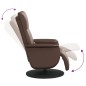 vidaXL Sillón reclinable masaje con reposapiés cuero sintético marrón vidaXL Sillón reclinable masaje con reposapiés cuero sintético marrón
