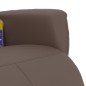 vidaXL Sillón reclinable masaje con reposapiés cuero sintético marrón
