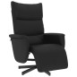 vidaXL Sillón reclinable con reposapiés cuero sintético negro vidaXL Sillón reclinable con reposapiés cuero sintético negro