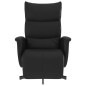 vidaXL Sillón reclinable con reposapiés cuero sintético negro vidaXL Sillón reclinable con reposapiés cuero sintético negro