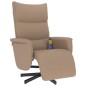 vidaXL Sillón reclinable masaje reposapiés cuero sintético capuchino vidaXL Sillón reclinable masaje reposapiés cuero sintético capuchino