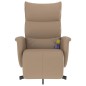vidaXL Sillón reclinable masaje reposapiés cuero sintético capuchino vidaXL Sillón reclinable masaje reposapiés cuero sintético capuchino