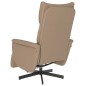 vidaXL Sillón reclinable masaje reposapiés cuero sintético capuchino vidaXL Sillón reclinable masaje reposapiés cuero sintético capuchino