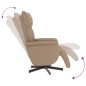 vidaXL Sillón reclinable masaje reposapiés cuero sintético capuchino vidaXL Sillón reclinable masaje reposapiés cuero sintético capuchino