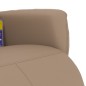 vidaXL Sillón reclinable masaje reposapiés cuero sintético capuchino vidaXL Sillón reclinable masaje reposapiés cuero sintético capuchino