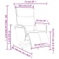 vidaXL Sillón reclinable masaje reposapiés cuero sintético capuchino vidaXL Sillón reclinable masaje reposapiés cuero sintético capuchino