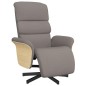 vidaXL Sillón reclinable con reposapiés tela gris taupe vidaXL Sillón reclinable con reposapiés tela gris taupe