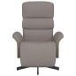 vidaXL Sillón reclinable con reposapiés tela gris taupe vidaXL Sillón reclinable con reposapiés tela gris taupe