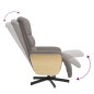 vidaXL Sillón reclinable con reposapiés tela gris taupe vidaXL Sillón reclinable con reposapiés tela gris taupe