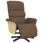 vidaXL Sillón reclinable con reposapiés tela marrón vidaXL Sillón reclinable con reposapiés tela marrón