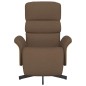 vidaXL Sillón reclinable con reposapiés tela marrón vidaXL Sillón reclinable con reposapiés tela marrón