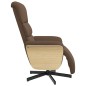 vidaXL Sillón reclinable con reposapiés tela marrón vidaXL Sillón reclinable con reposapiés tela marrón