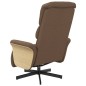 vidaXL Sillón reclinable con reposapiés tela marrón vidaXL Sillón reclinable con reposapiés tela marrón