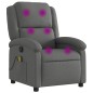 vidaXL Sillón de masaje reclinable de tela gris oscuro vidaXL Sillón de masaje reclinable de tela gris oscuro