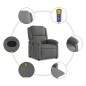 vidaXL Sillón de masaje reclinable de tela gris oscuro vidaXL Sillón de masaje reclinable de tela gris oscuro