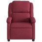 vidaXL Sillón de masaje reclinable de tela color vino tinto