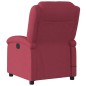 vidaXL Sillón de masaje reclinable de tela color vino tinto