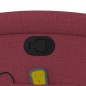 vidaXL Sillón de masaje reclinable de tela color vino tinto