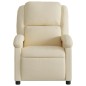 vidaXL Sillón de masaje reclinable de tela crema vidaXL Sillón de masaje reclinable de tela crema