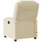 vidaXL Sillón de masaje reclinable de tela crema vidaXL Sillón de masaje reclinable de tela crema