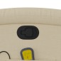 vidaXL Sillón de masaje reclinable de tela crema vidaXL Sillón de masaje reclinable de tela crema