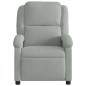 vidaXL Sillón reclinable de masaje terciopelo gris claro vidaXL Sillón reclinable de masaje terciopelo gris claro