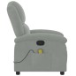 vidaXL Sillón reclinable de masaje terciopelo gris claro vidaXL Sillón reclinable de masaje terciopelo gris claro