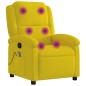 vidaXL Sillón de masaje reclinable de terciopelo amarillo vidaXL Sillón de masaje reclinable de terciopelo amarillo