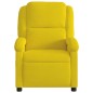 vidaXL Sillón de masaje reclinable de terciopelo amarillo vidaXL Sillón de masaje reclinable de terciopelo amarillo