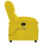 vidaXL Sillón de masaje reclinable de terciopelo amarillo vidaXL Sillón de masaje reclinable de terciopelo amarillo