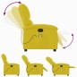 vidaXL Sillón de masaje reclinable de terciopelo amarillo vidaXL Sillón de masaje reclinable de terciopelo amarillo